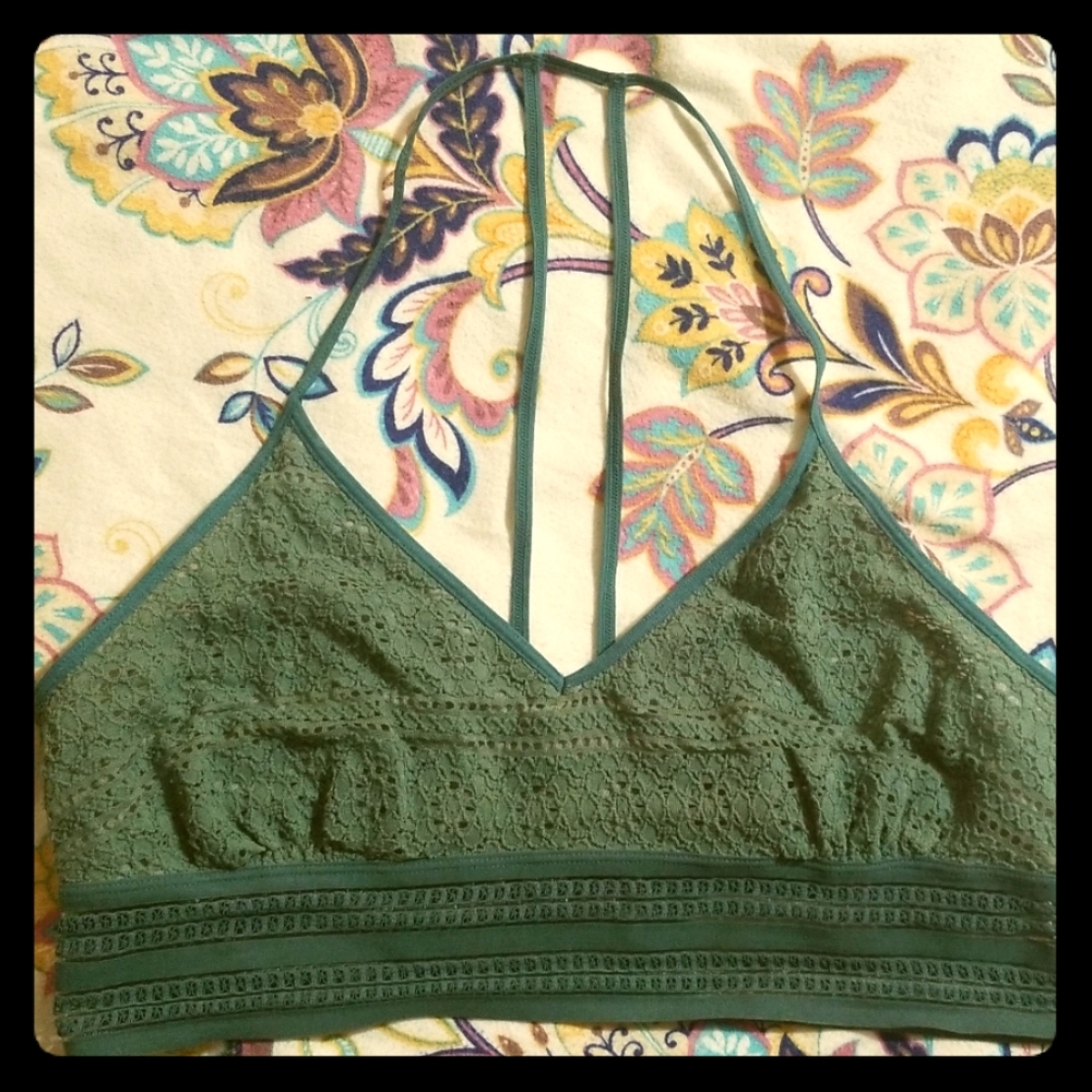 Floreat Green Lace Bralette